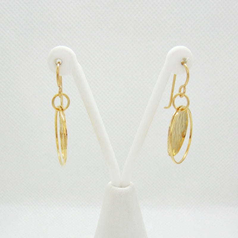 Aretes dorados monedita