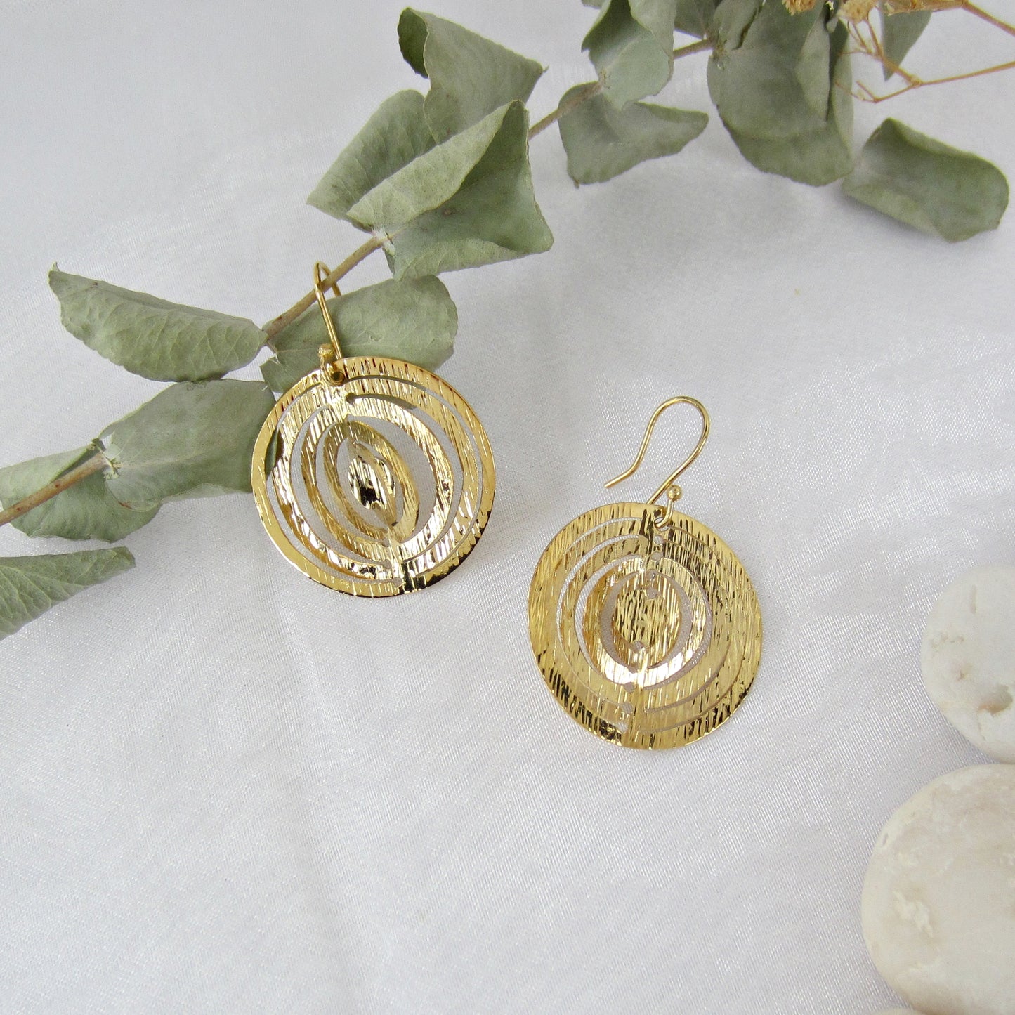Aretes Dorados Circulo Abierto