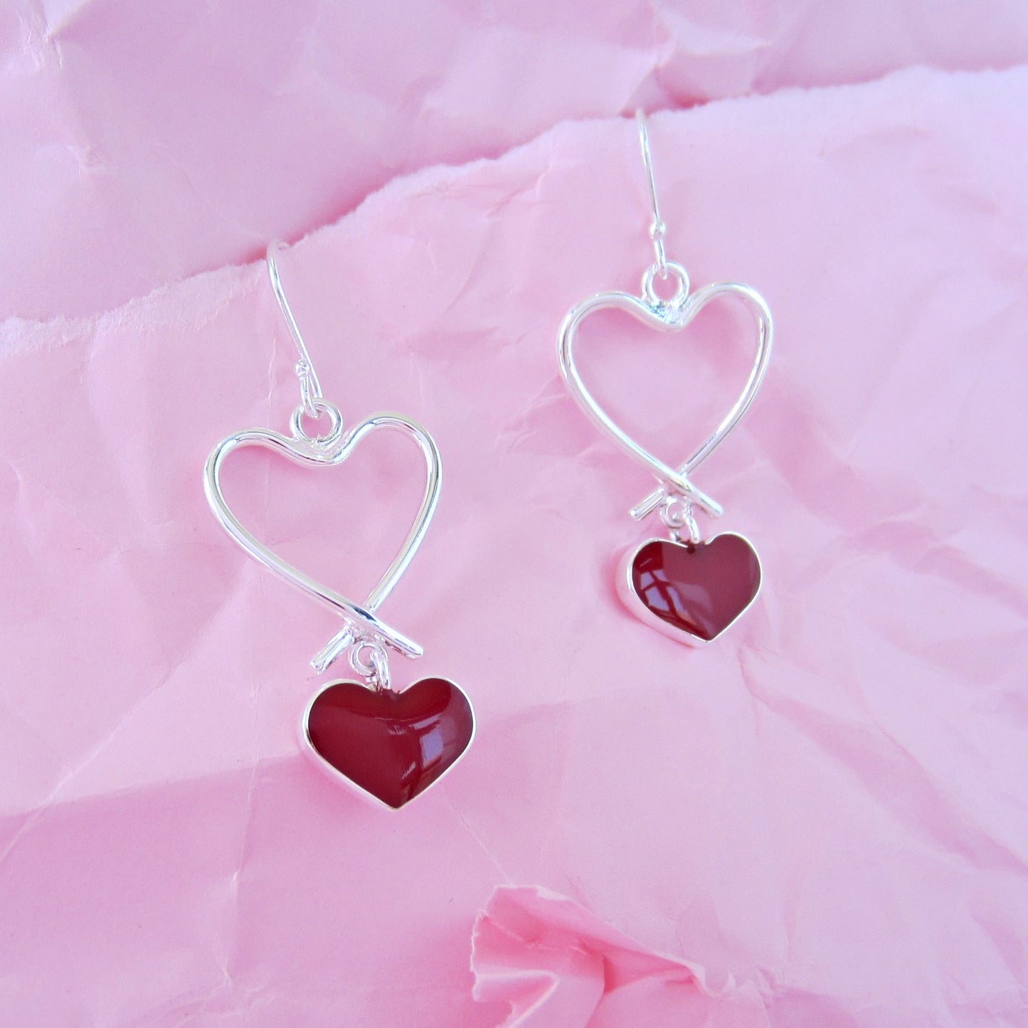 Arete Plateado Colgante
