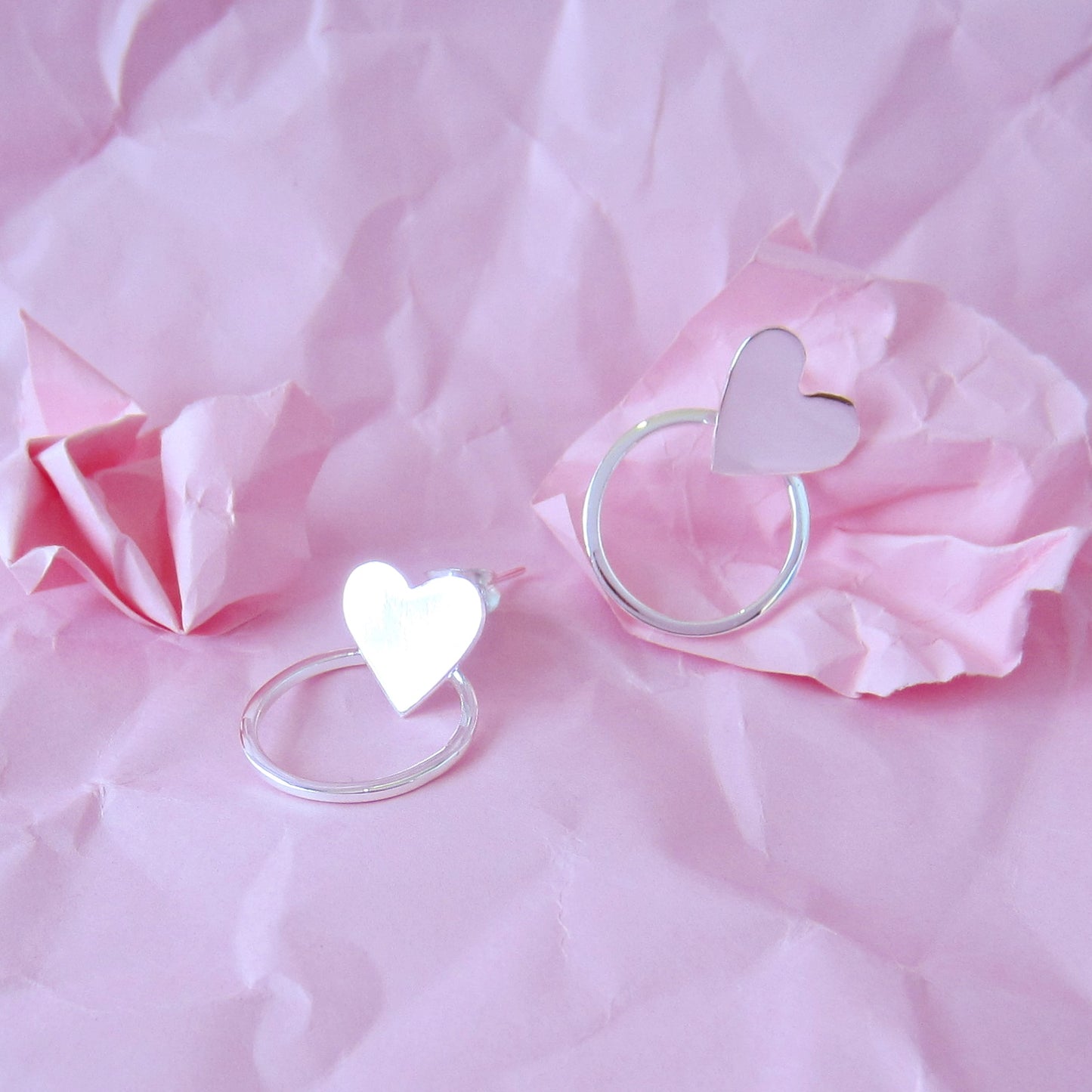 Arete Plateado Linda Liso