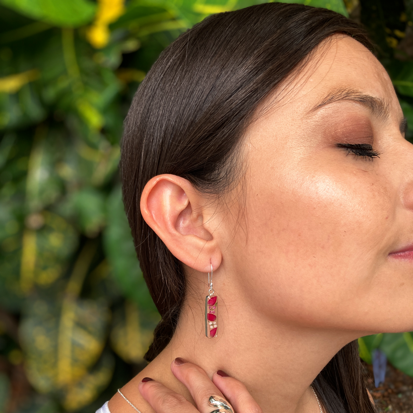 Aretes .925 Píldora Pétalos de Amor