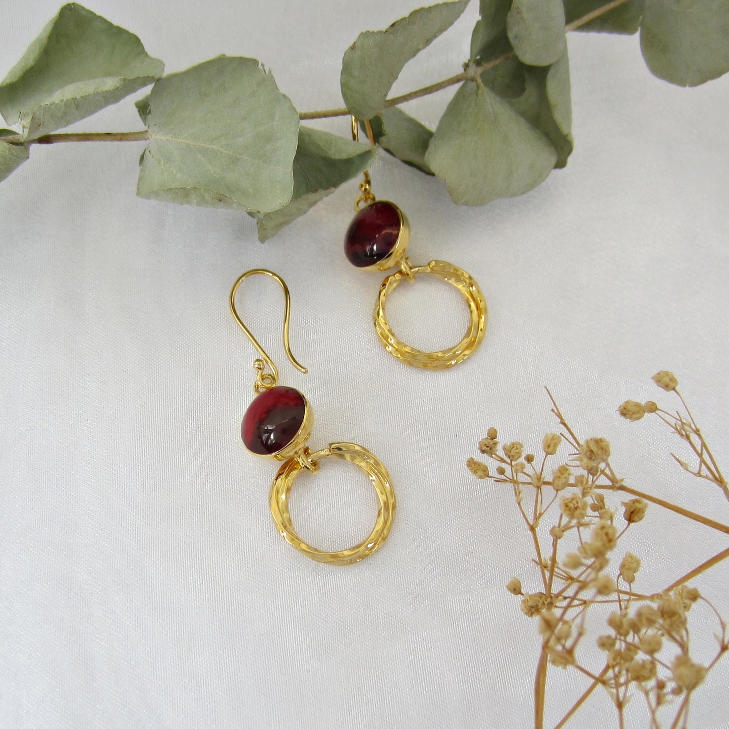 Aretes Dorados Aros Torcidos