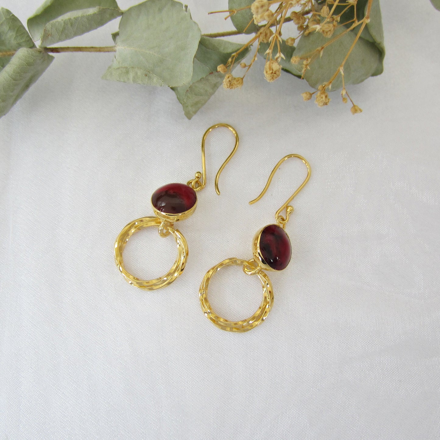 Aretes Dorados Aros Torcidos