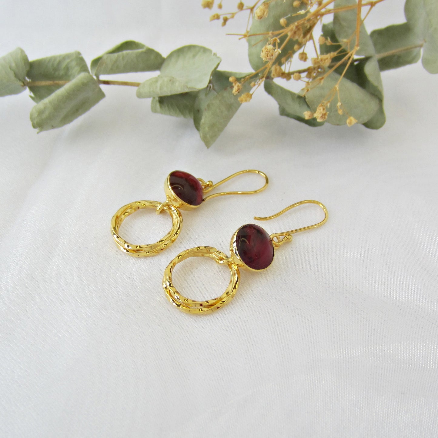 Aretes Dorados Aros Torcidos