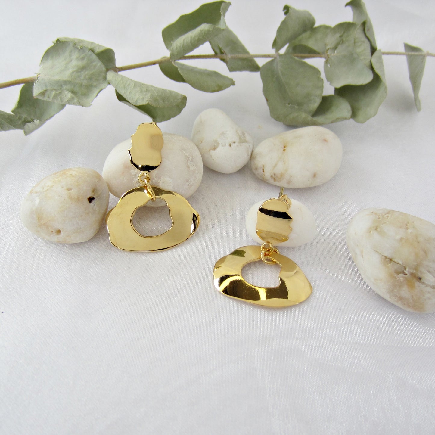 Aretes Dorados Doble Mancha