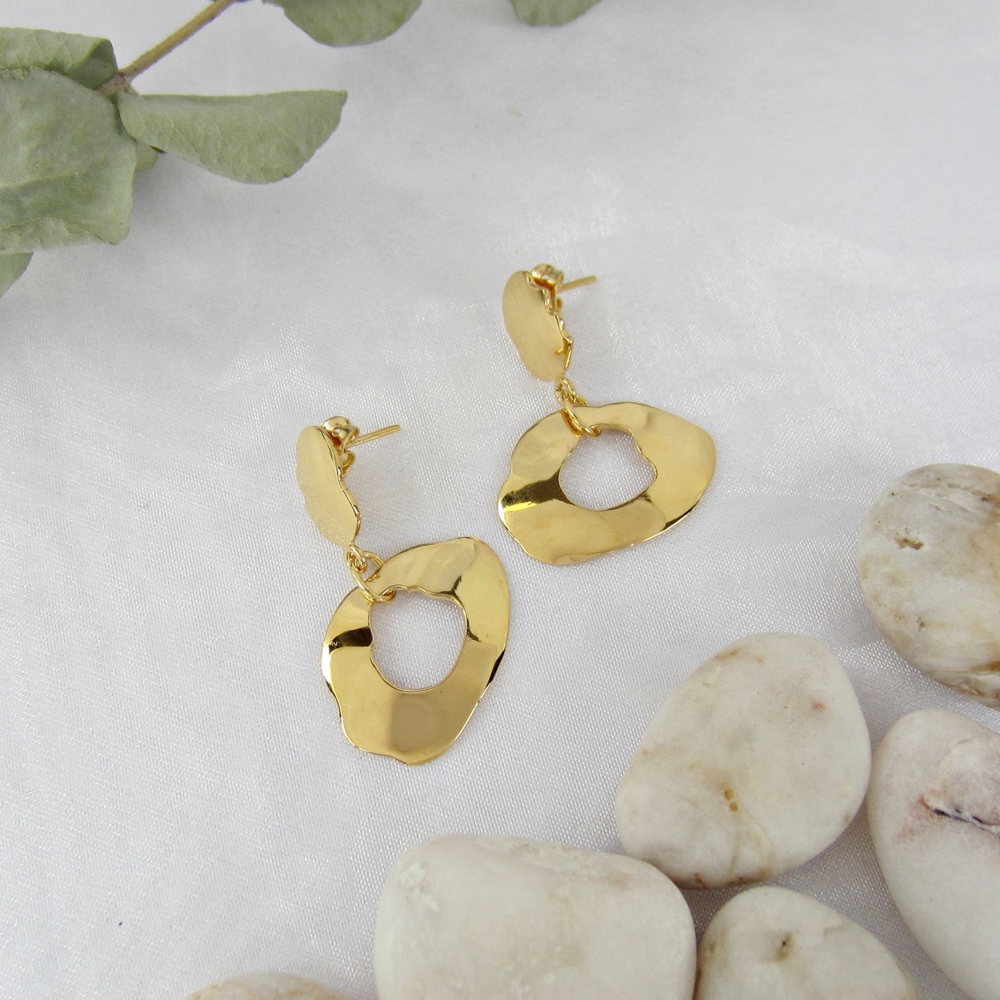 Aretes Dorados Doble Mancha