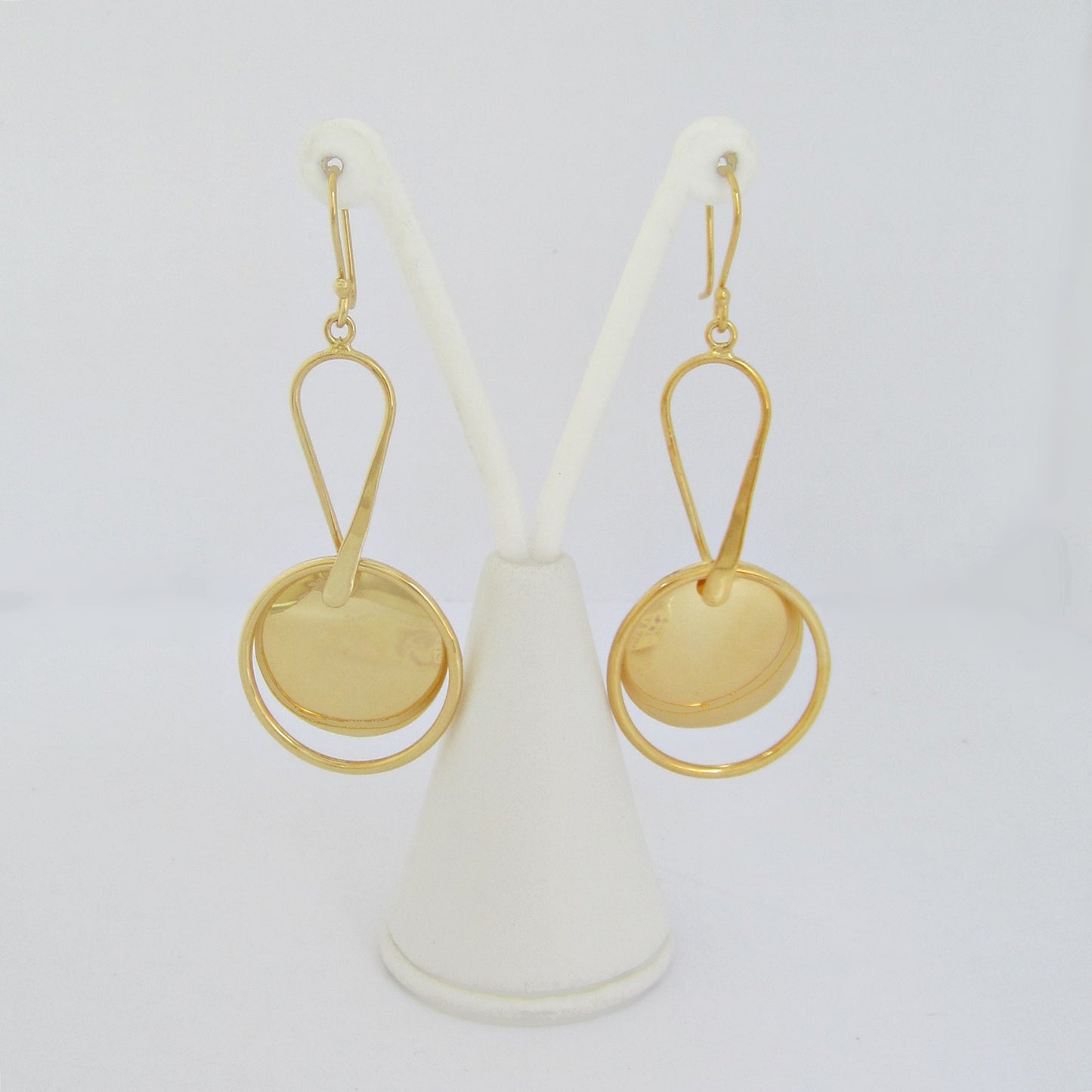 Arete Dorado Círculo Espejo