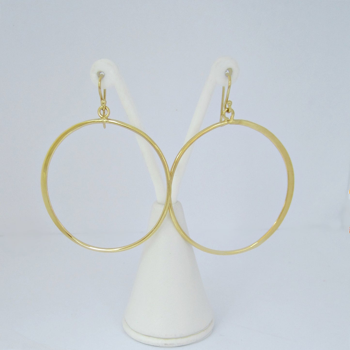 Arete Dorado Círculo Tubo Redondo y Plano