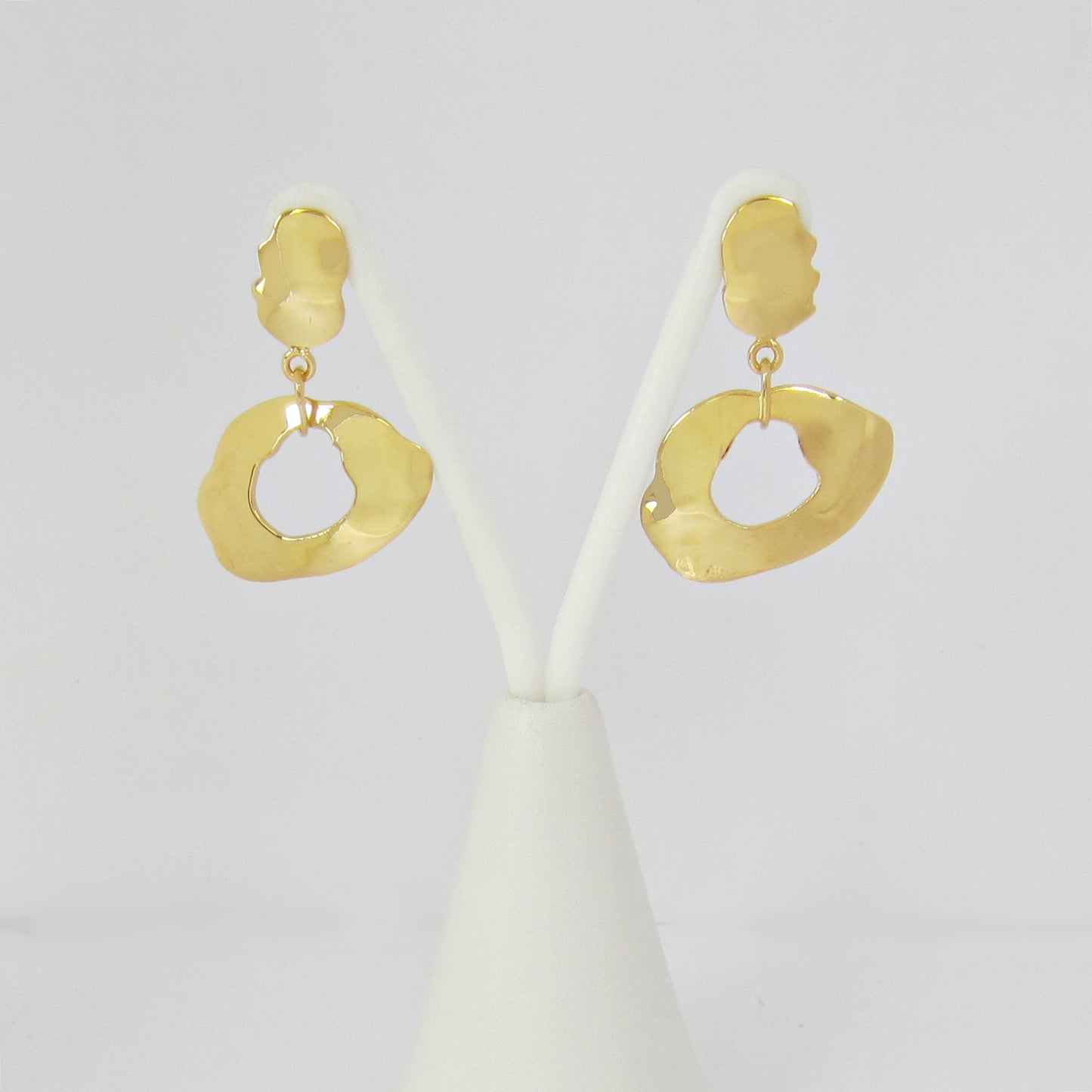 Aretes Dorados Doble Mancha