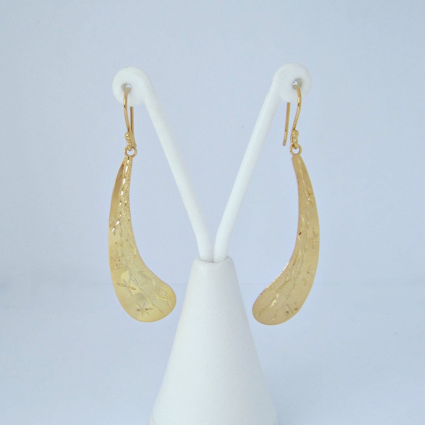 Arete Dorado Bule Diamantado