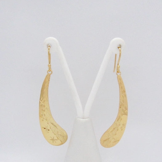 Arete Dorado Bule Diamantado