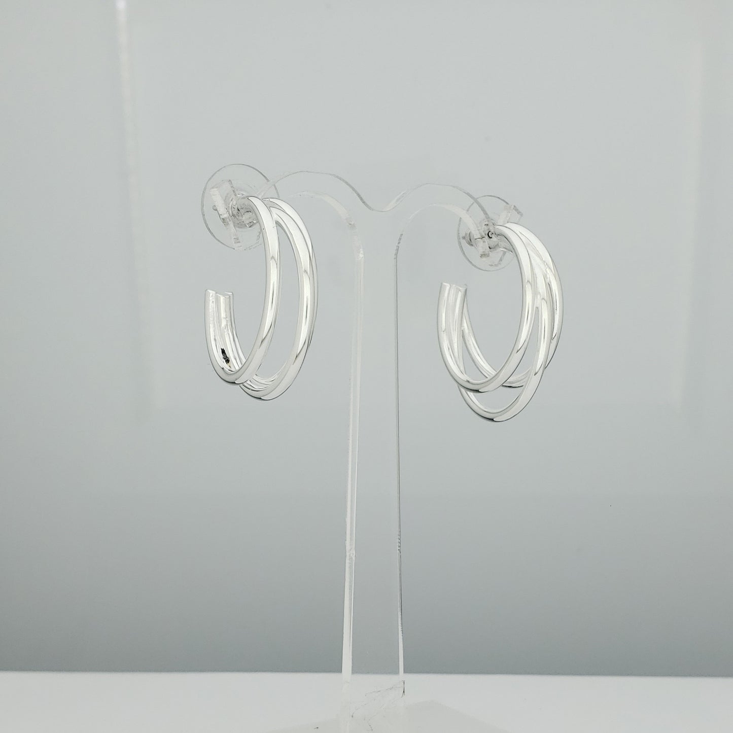 Arracada Plateada Triple