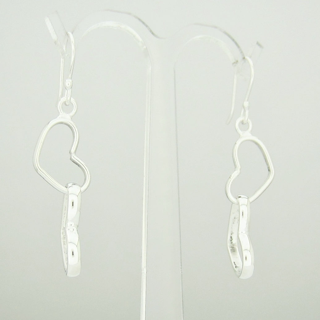 Arete Plateado Corazones