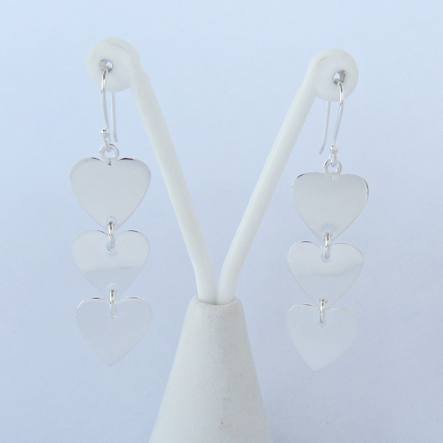 Arete Plateado Triple Amor