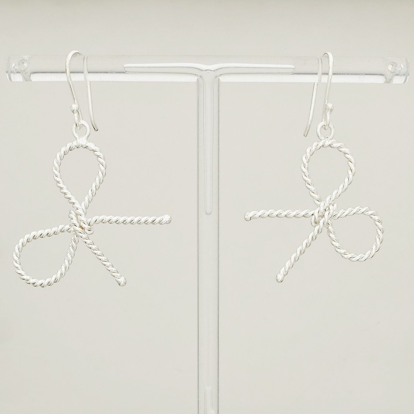 Aretes Plateados Moño Marinero