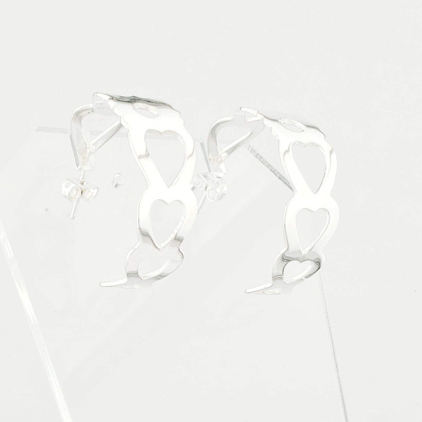 Arracada Plateado Corazón en Línea