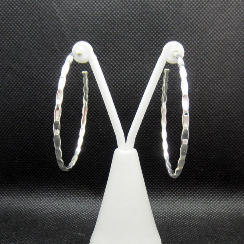 Arracada plateada extra grande