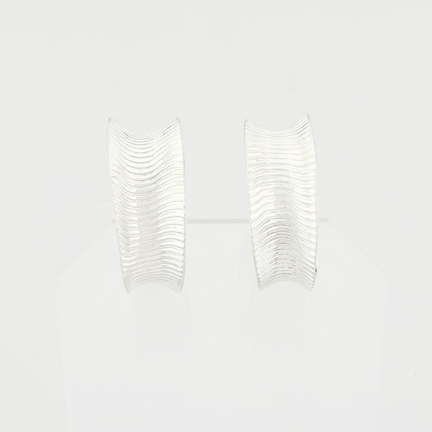 Arracada Plateada Rayas