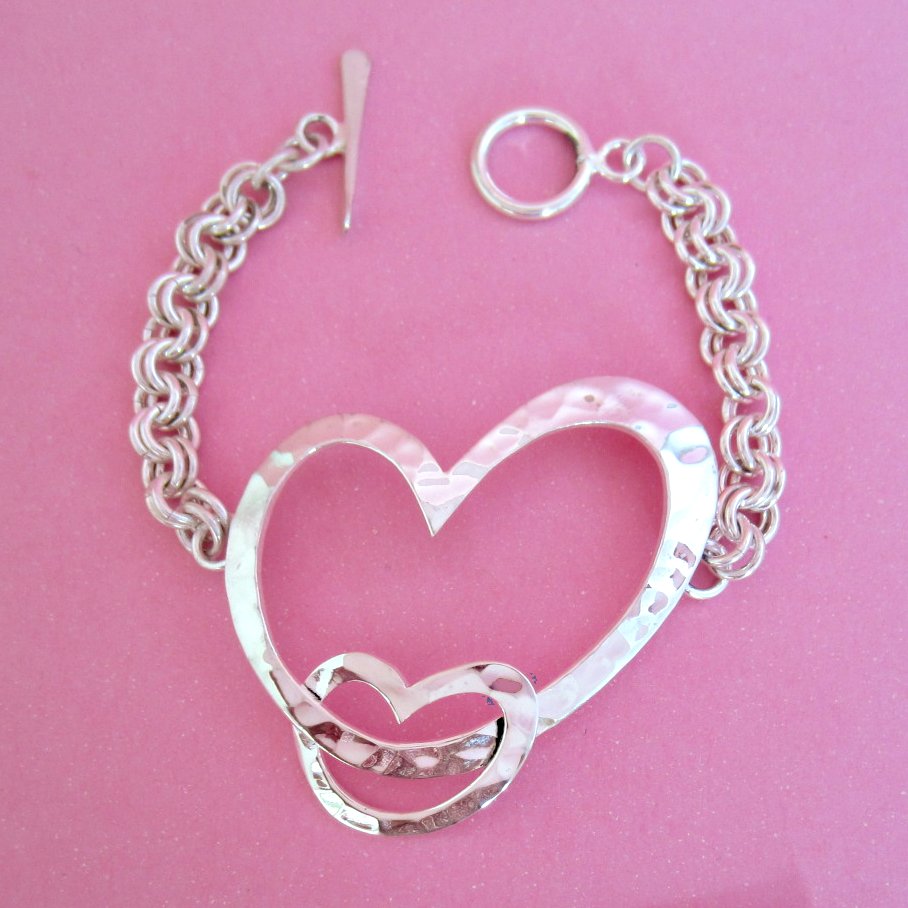 Pulsera Plateada Baby Corazón