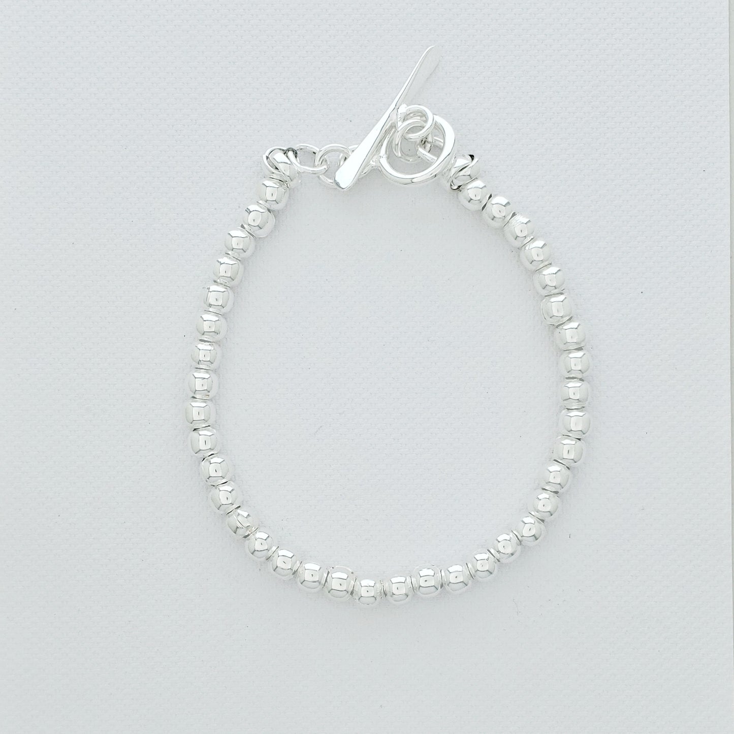 Pulsera plateada bolitas Tiffany