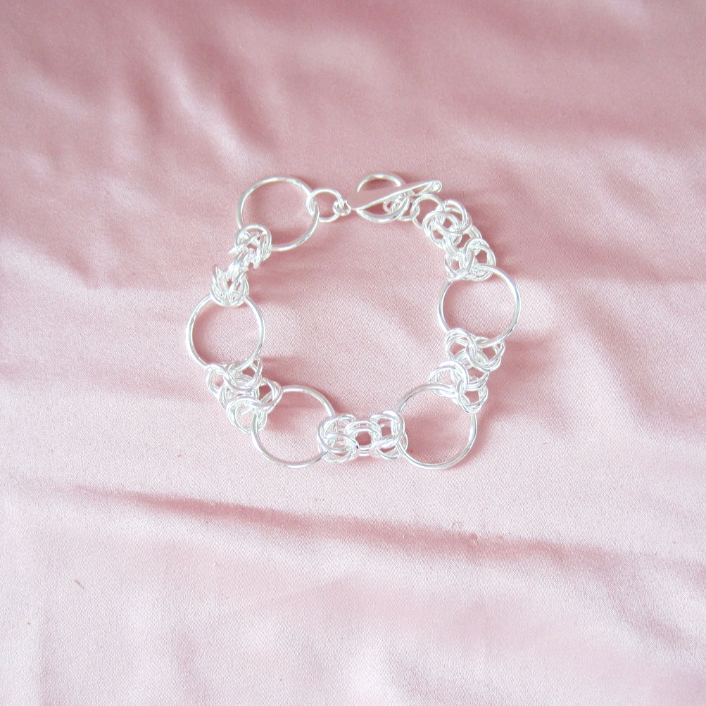 Pulsera Plateado semi Espuma