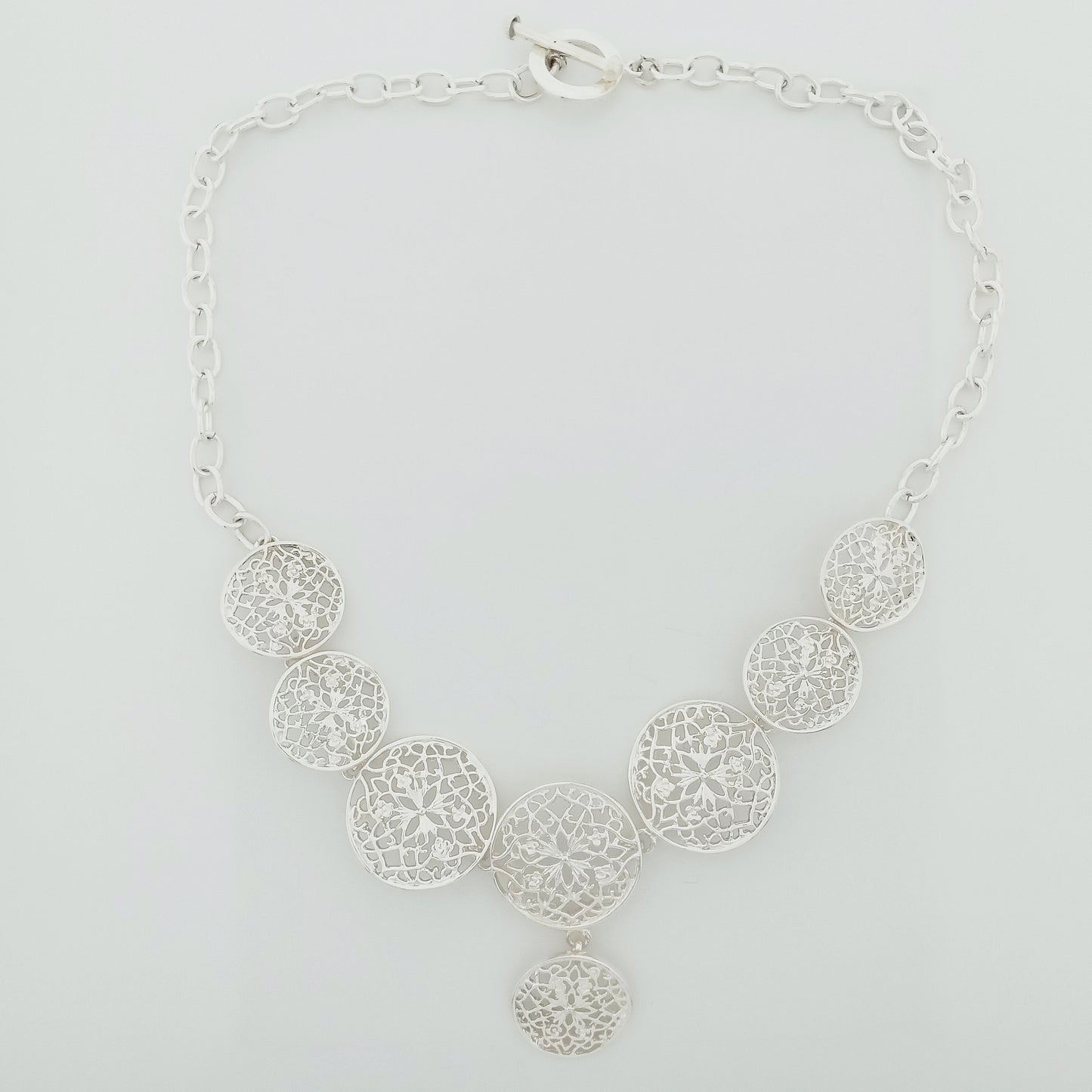 Collar plateado Vintage