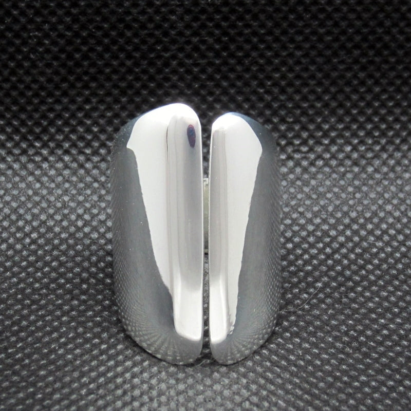 Anillo plateado abertura