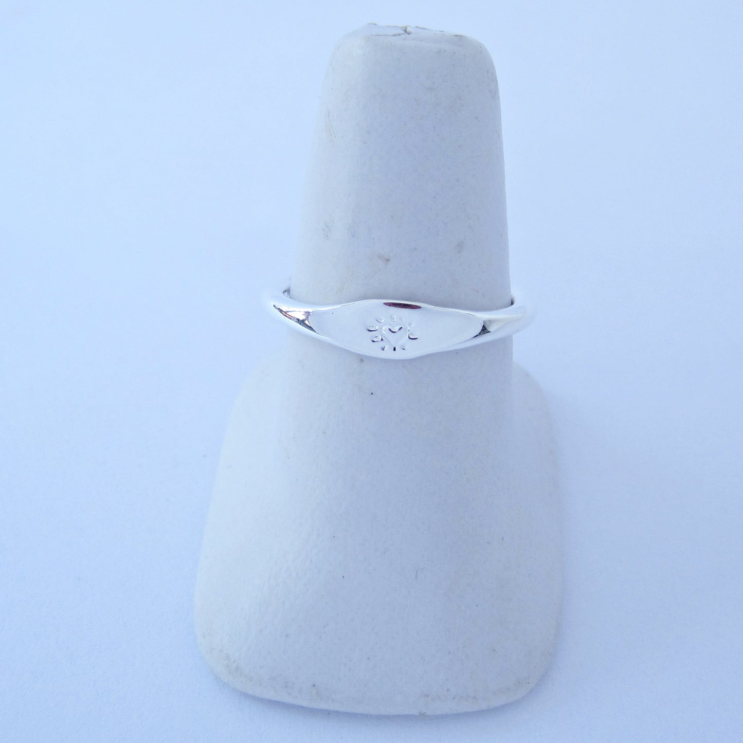 Anillo Plateado Aro Corazón