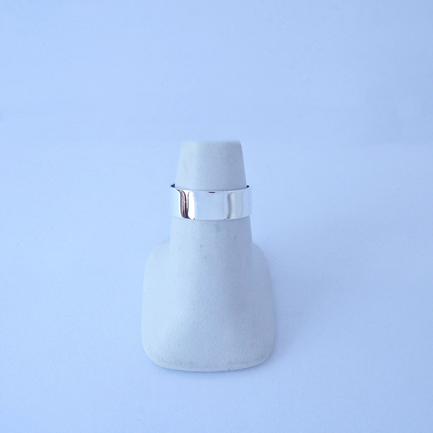 Anillo Plateado Banda Lisa