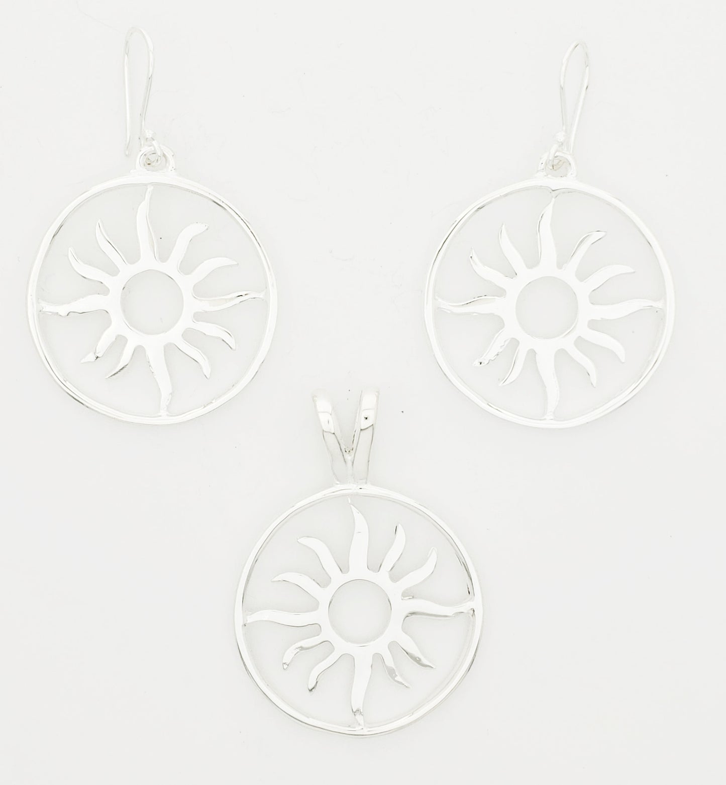 Juego Plateado Sol Alambre