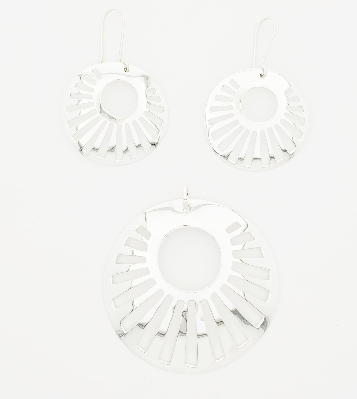 Juego Plateado Sol Calado