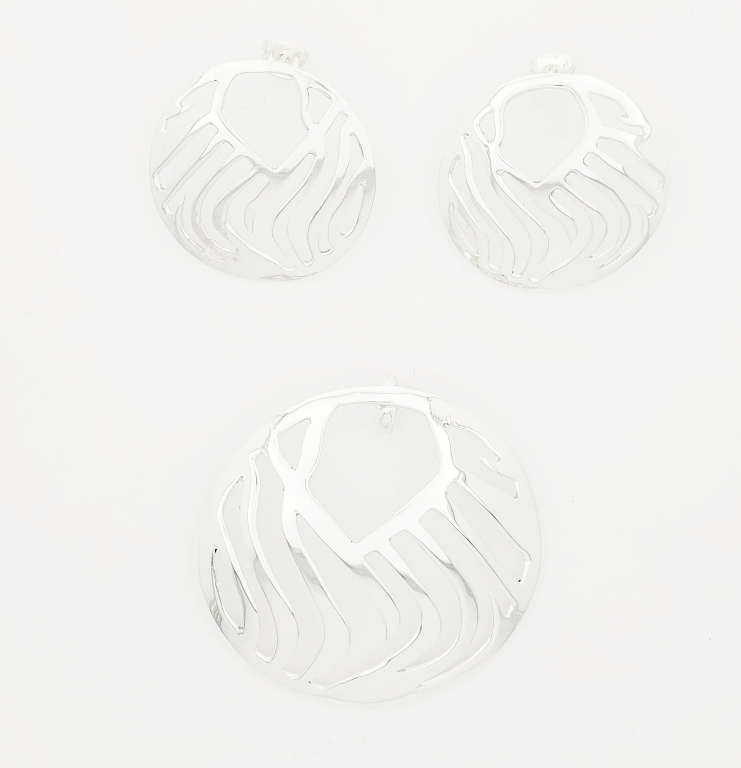 Juego Plateado Cebra Calado