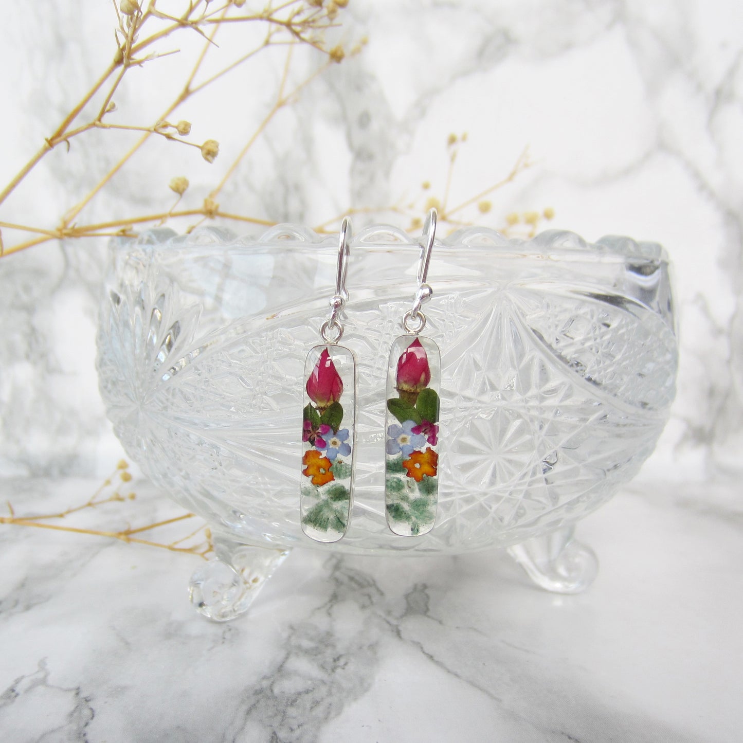 Arete .925 Píldora Rosa Turquesa