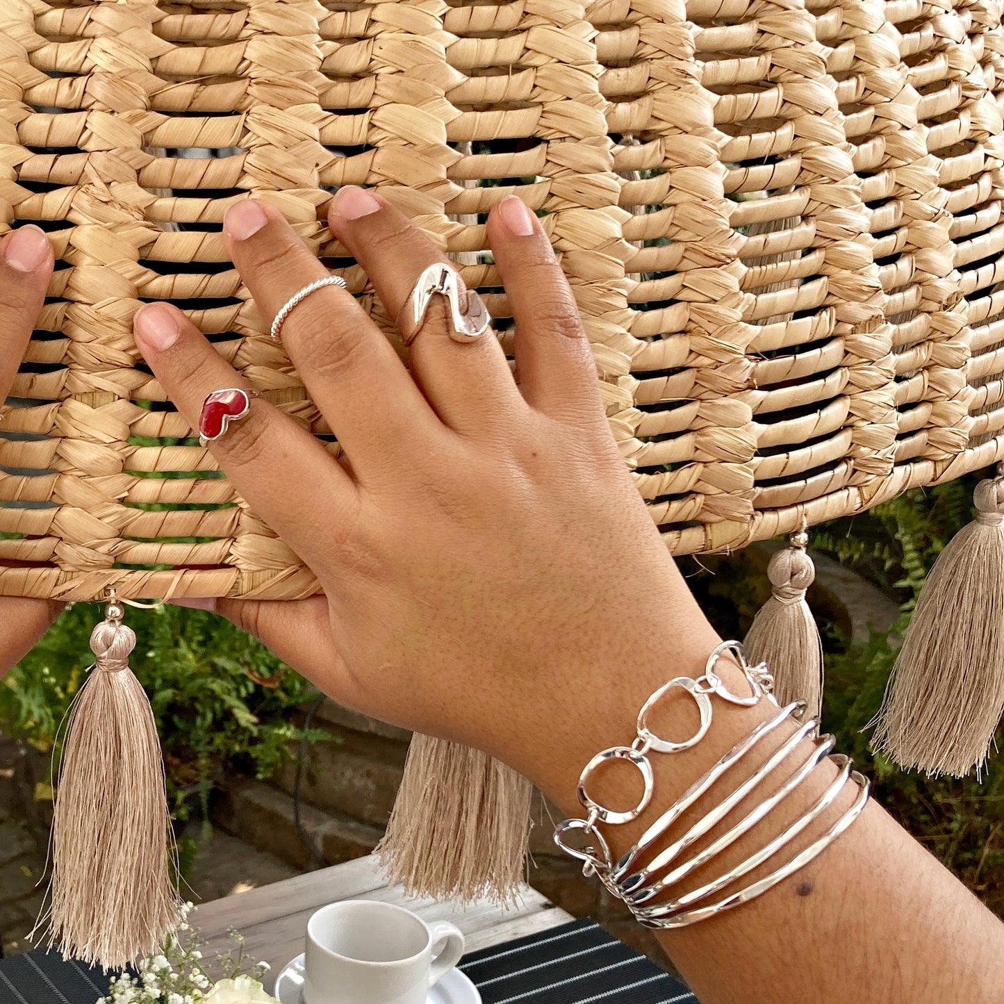 Anillo Plateado Cherry - Petick Joyería Artesanal