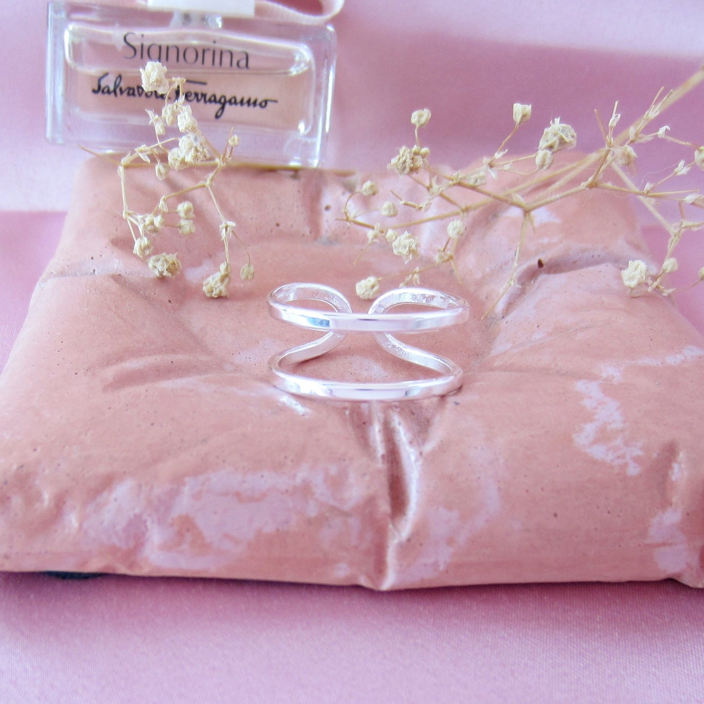 Anillo Plateado un Trazo - Petick Joyería Artesanal