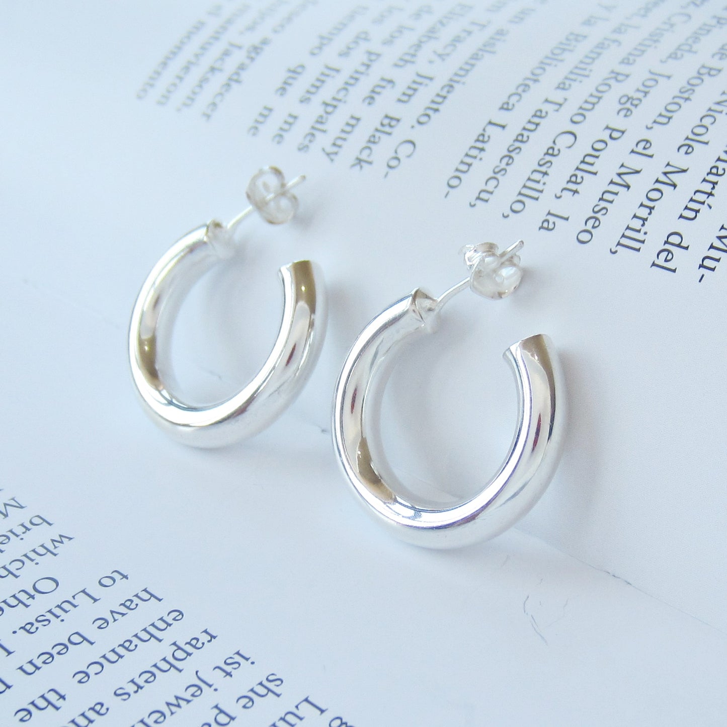 Arracada Lisa Plata .925 Tubo