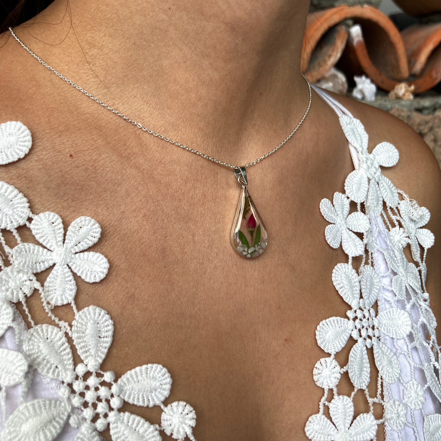 Collar .925 Gota Jardín de Rosas