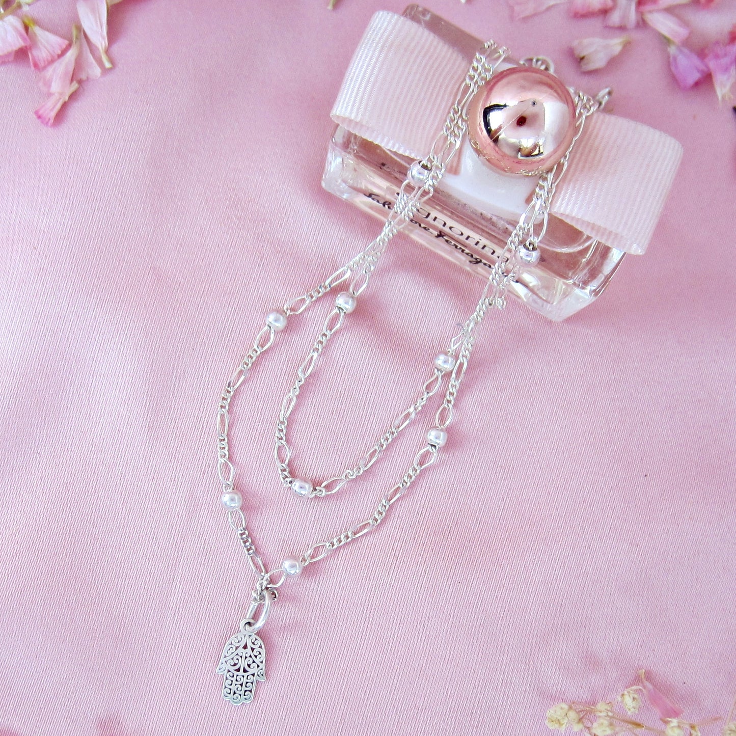 Tobillera Plata .925 Hamsa