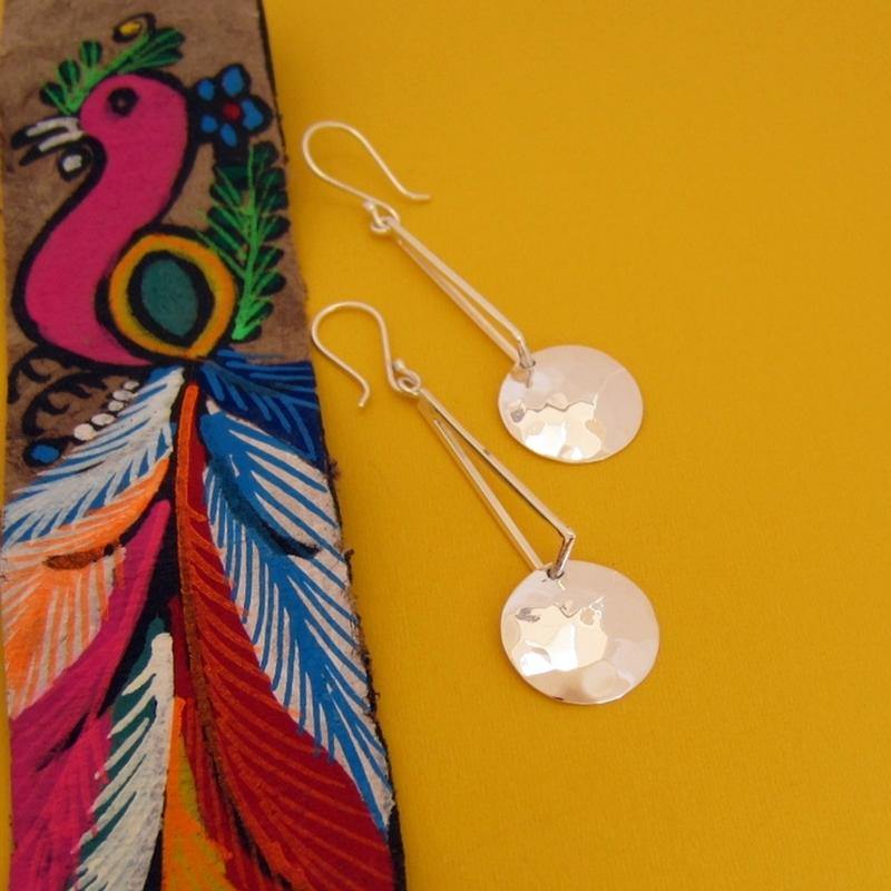 ARETES PLATEADOS GEOMETRICOS - Petick Joyería Artesanal