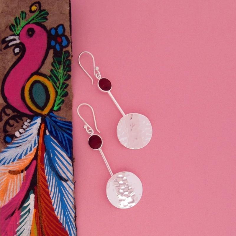 ARETES PLATEADOS ARTE MODERNO - Petick Joyería Artesanal