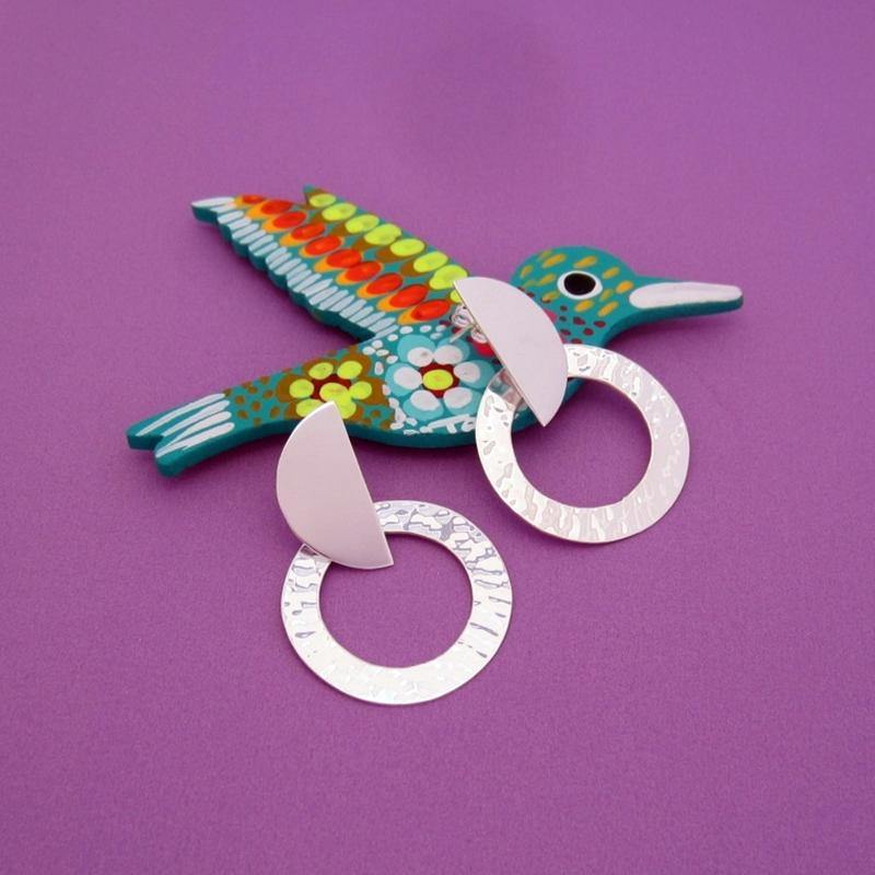 ARETES PLATEADOS RETRO - Petick Joyería Artesanal