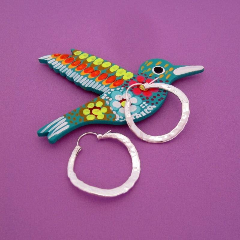 ARRACADA PLATEADA ONDULADA - Petick Joyería Artesanal