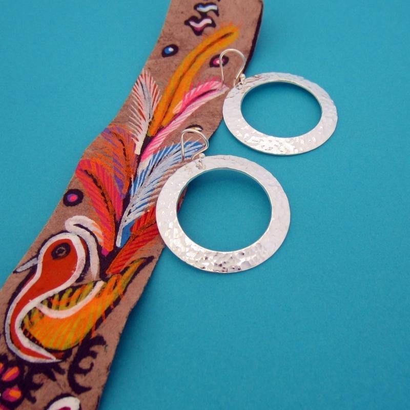 ARETES PLATEADOS AZTECAS SENCILLOS - Petick Joyería Artesanal