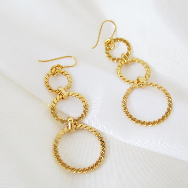 Aretes cuerda marina