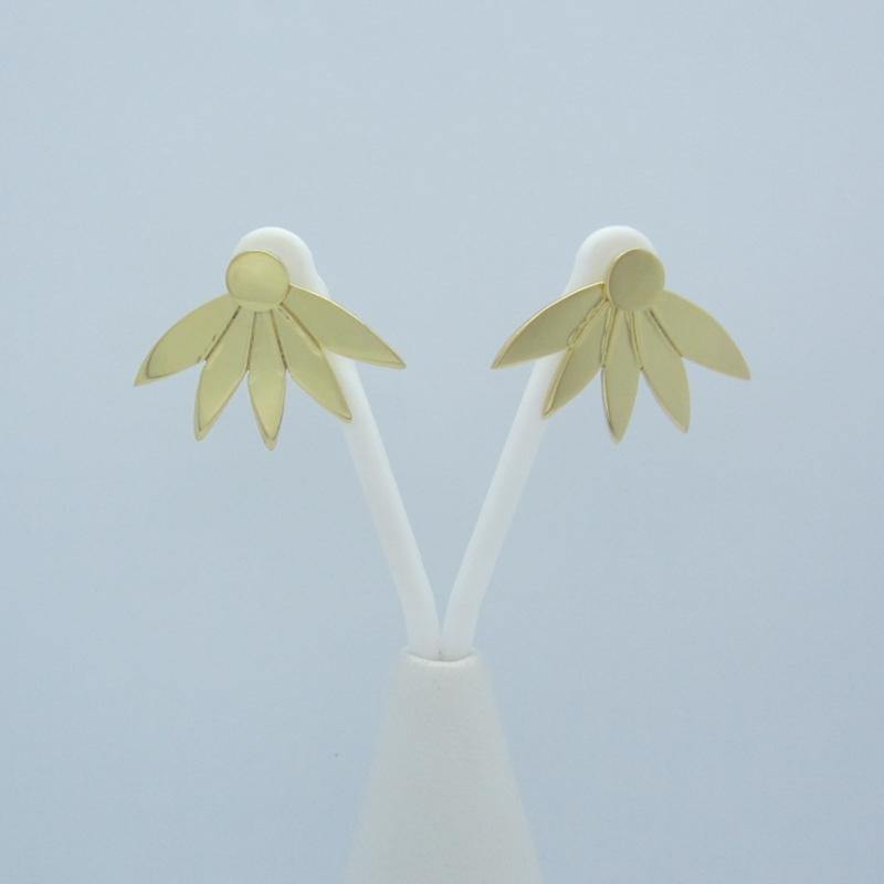 ARETES DORADOS MAGUEY - Petick Joyería Artesanal
