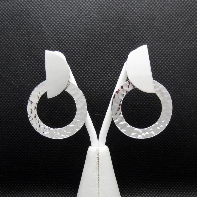 ARETES PLATEADOS RETRO - Petick Joyería Artesanal