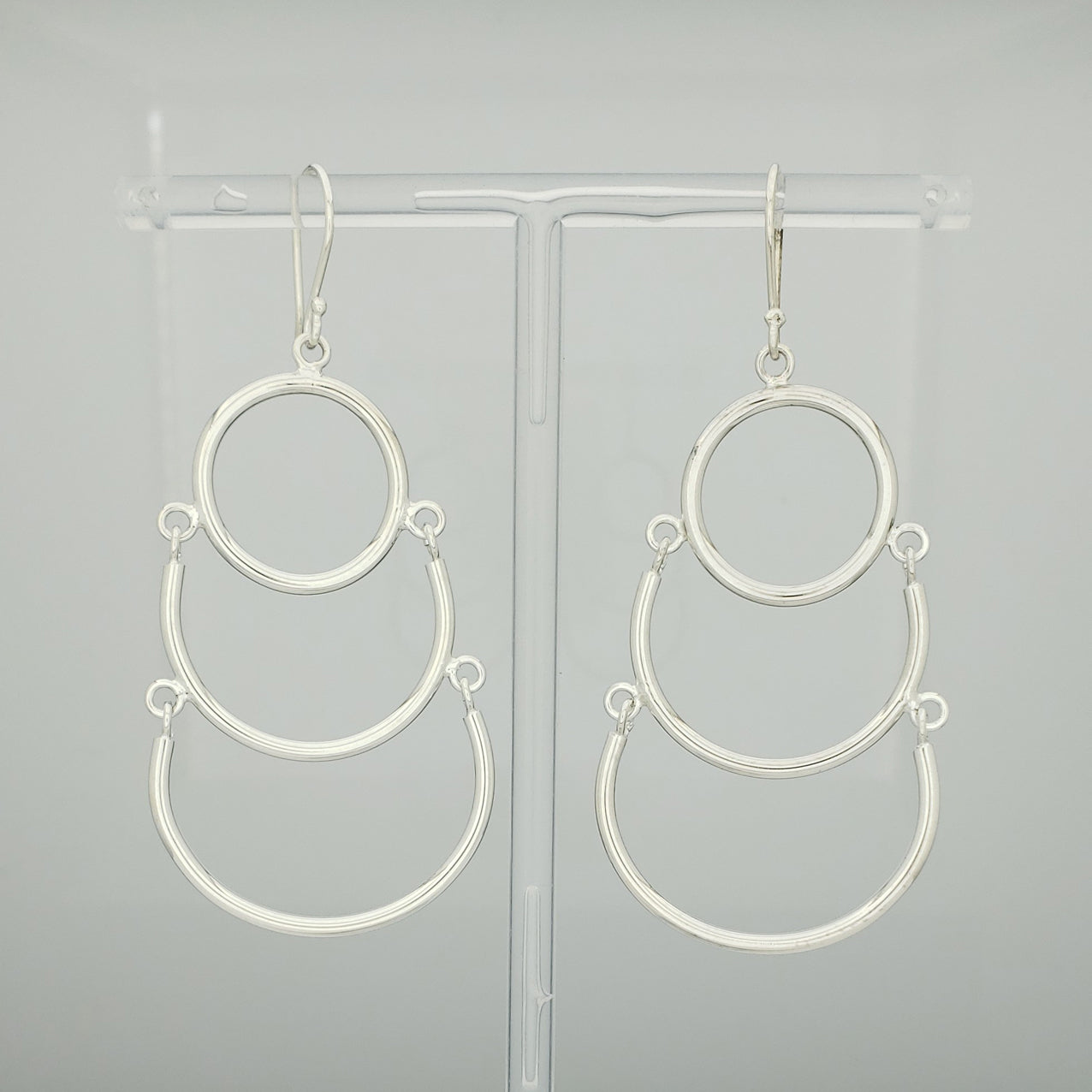 Arete plateado capullo alambres