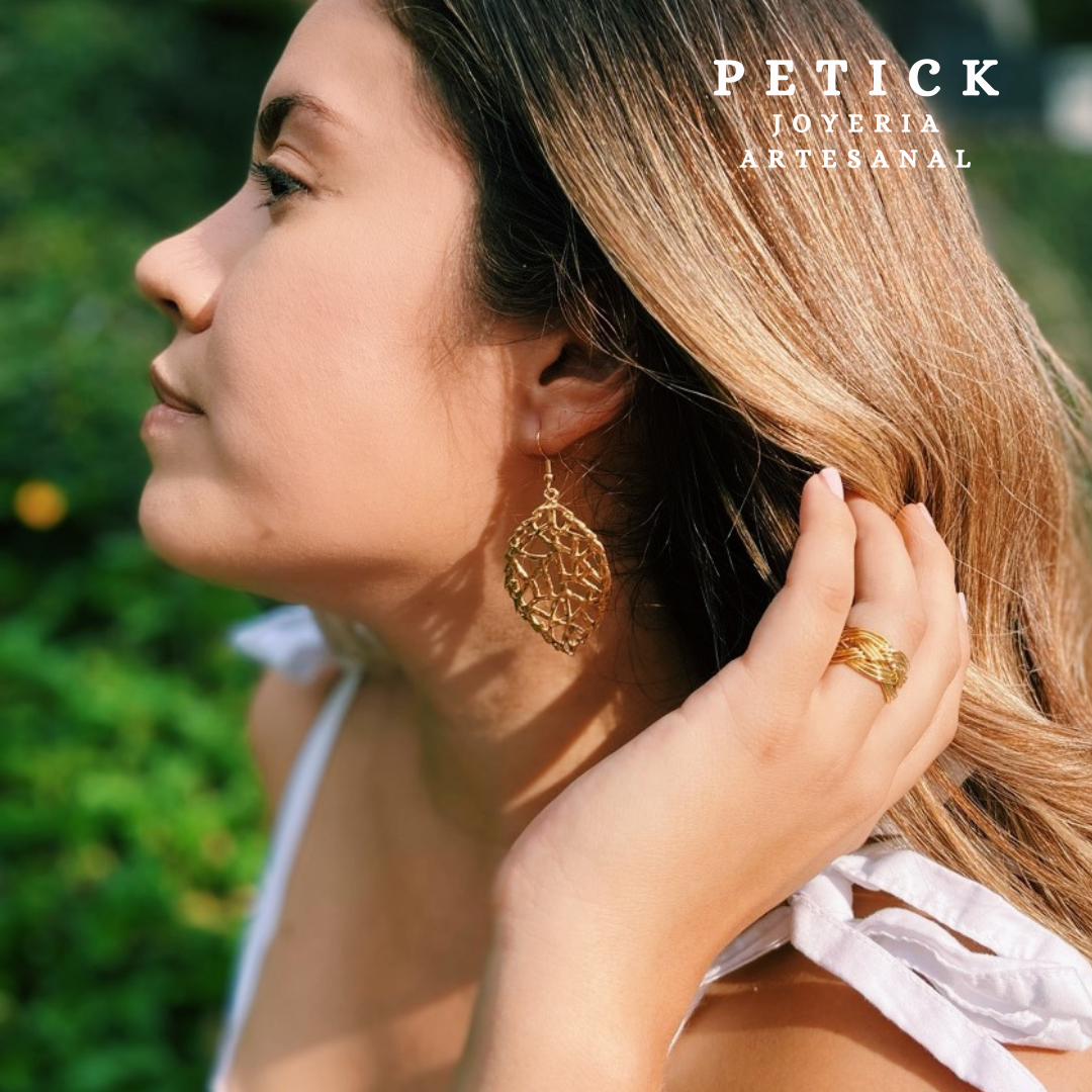 Aretes hojas otoño