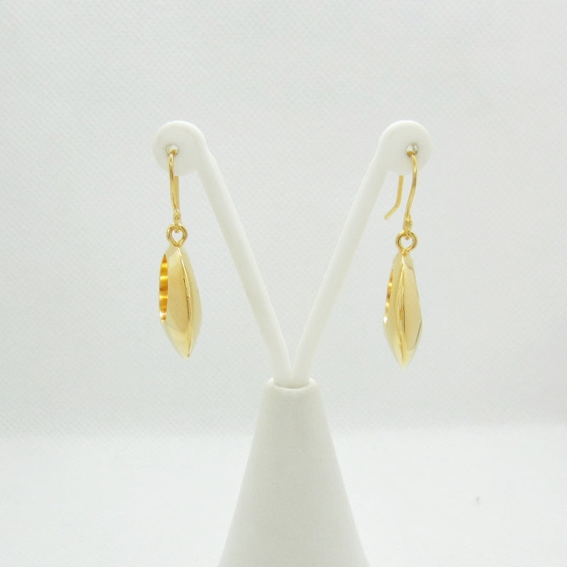 Aretes dorados ventana circular