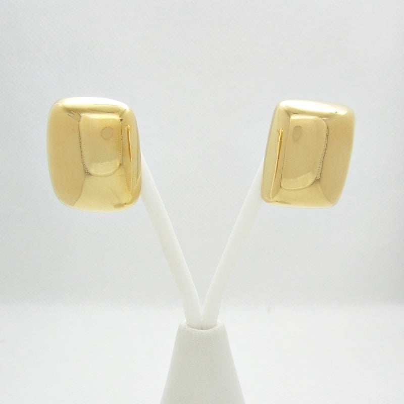 Aretes dorados rectángulo 3D